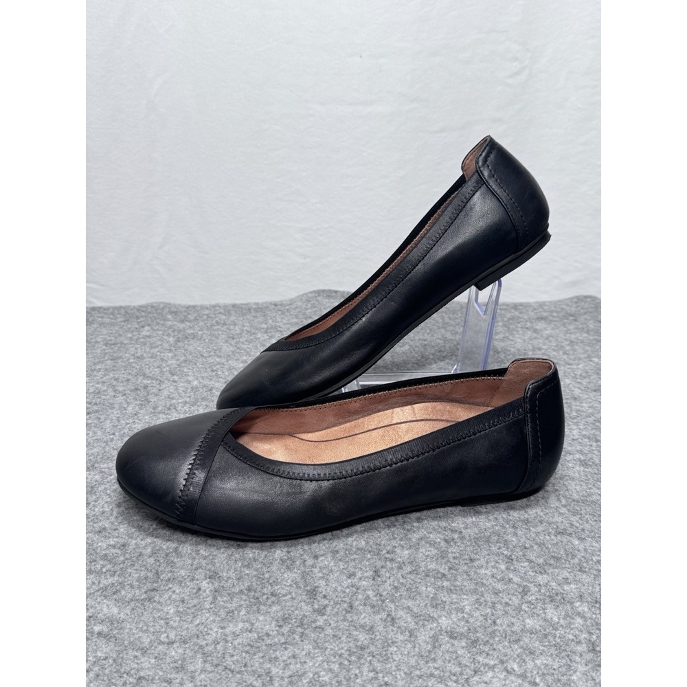 Vionic Caroll Ballet Shoes Black Leather Women's Size 8 - Picture 4 of 10